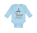 Long Sleeve Bodysuit Baby Mustache Godparent Baby Announcement Cotton