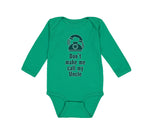 Long Sleeve Bodysuit Baby Don'T Make Me Call My Uncle Funny Style A Cotton - Cute Rascals