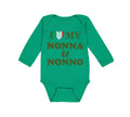 Long Sleeve Bodysuit Baby I Heart My Nonna and Nonno Grandparents Cotton