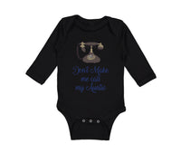 Long Sleeve Bodysuit Baby Don'T Make Me Call My Aunt Auntie Funny Style H Cotton - Cute Rascals