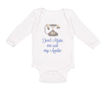 Long Sleeve Bodysuit Baby Don'T Make Me Call My Aunt Auntie Funny Style H Cotton - Cute Rascals