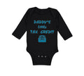 Long Sleeve Bodysuit Baby Daddy's Little Tax Credit Dad Father's Day Cotton