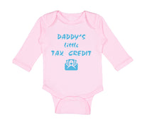 Long Sleeve Bodysuit Baby Daddy's Little Tax Credit Dad Father's Day Cotton - Cute Rascals
