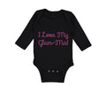 Long Sleeve Bodysuit Baby I Love My Glam - Ma! Grandmother Grandma Cotton