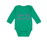 Long Sleeve Bodysuit Baby I Love My Glam - Ma! Grandmother Grandma Cotton