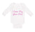 Long Sleeve Bodysuit Baby I Love My Glam - Ma! Grandmother Grandma Cotton