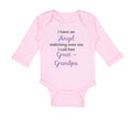 Long Sleeve Bodysuit Baby I Angel Watching over Me. Call Great Grandpa Cotton