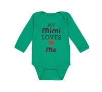 Long Sleeve Bodysuit Baby My Mimi Loves Me Grandma Grandmother Cotton