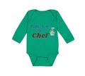 Long Sleeve Bodysuit Baby Daddy's Little Sous Chef Cooking Dad Father's Day
