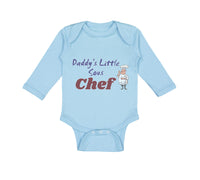 Long Sleeve Bodysuit Baby Daddy's Little Sous Chef Cooking Dad Father's Day - Cute Rascals