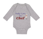 Long Sleeve Bodysuit Baby Daddy's Little Sous Chef Cooking Dad Father's Day - Cute Rascals