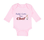 Long Sleeve Bodysuit Baby Daddy's Little Sous Chef Cooking Dad Father's Day - Cute Rascals