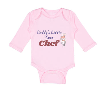 Long Sleeve Bodysuit Baby Daddy's Little Sous Chef Cooking Dad Father's Day