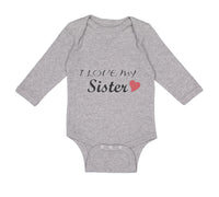 Long Sleeve Bodysuit Baby I Love My Sister Boy & Girl Clothes Cotton