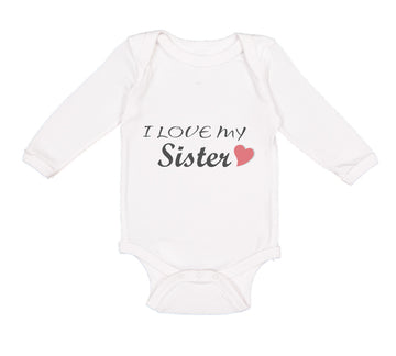 Long Sleeve Bodysuit Baby I Love My Sister Boy & Girl Clothes Cotton