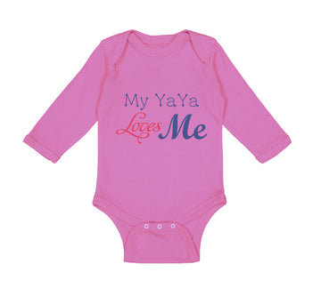 Long Sleeve Bodysuit Baby My Yaya Loves Me Grandmother Grandma Cotton