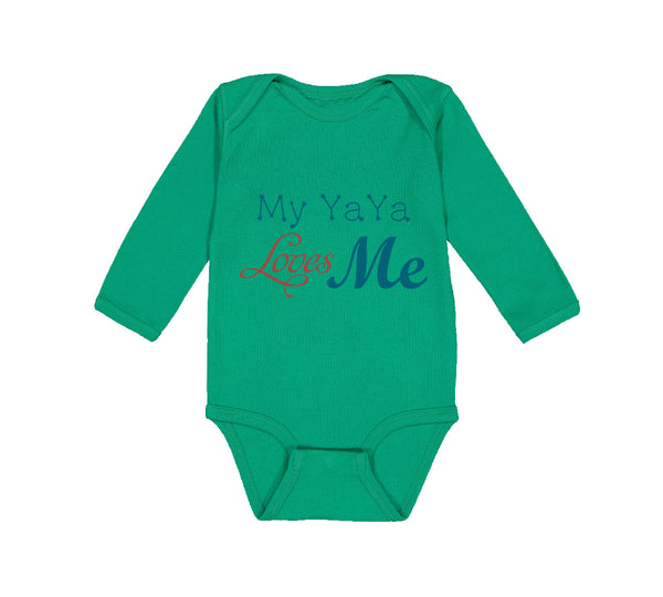 Long Sleeve Bodysuit Baby My Yaya Loves Me Grandmother Grandma Cotton