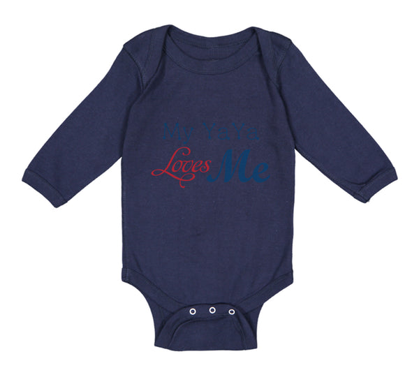 Long Sleeve Bodysuit Baby My Yaya Loves Me Grandmother Grandma Cotton