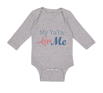 Long Sleeve Bodysuit Baby My Yaya Loves Me Grandmother Grandma Cotton