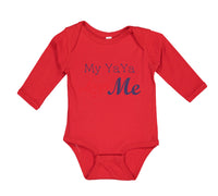 Long Sleeve Bodysuit Baby My Yaya Loves Me Grandmother Grandma Cotton