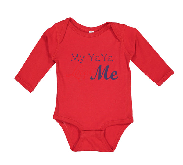 Long Sleeve Bodysuit Baby My Yaya Loves Me Grandmother Grandma Cotton