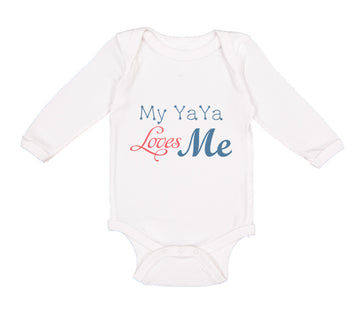 Long Sleeve Bodysuit Baby My Yaya Loves Me Grandmother Grandma Cotton