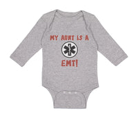 Long Sleeve Bodysuit Baby My Aunt Is A Emt! Paramedic Boy & Girl Clothes Cotton