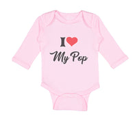 Long Sleeve Bodysuit Baby I Love My Pop Dad Father's Day Boy & Girl Clothes