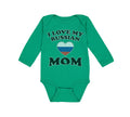 Long Sleeve Bodysuit Baby I Love My Russian Mom Mothers Boy & Girl Clothes