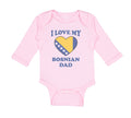 Long Sleeve Bodysuit Baby I Love My Bosnian Dad Father's Day Boy & Girl Clothes