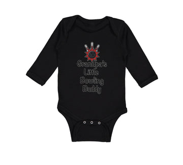 Long Sleeve Bodysuit Baby Grandpa's Little Bowling Buddy Grandpa Grandfather