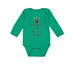 Long Sleeve Bodysuit Baby Grandpa's Little Bowling Buddy Grandpa Grandfather - Cute Rascals