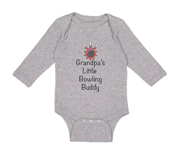 Long Sleeve Bodysuit Baby Grandpa's Little Bowling Buddy Grandpa Grandfather
