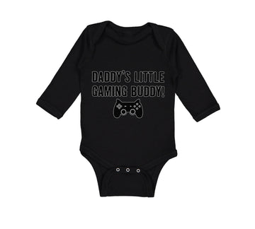 Long Sleeve Bodysuit Baby Daddy's Little Gaming Buddy Dad Father's Day Cotton