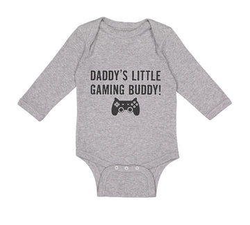 Long Sleeve Bodysuit Baby Daddy's Little Gaming Buddy Dad Father's Day Cotton