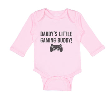 Long Sleeve Bodysuit Baby Daddy's Little Gaming Buddy Dad Father's Day Cotton