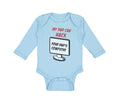 Long Sleeve Bodysuit Baby My Dad Hack Your Programmer Coder Father's Cotton