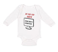 Long Sleeve Bodysuit Baby My Dad Hack Your Programmer Coder Father's Cotton