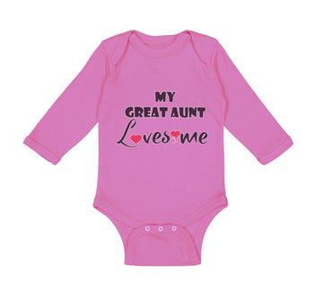 Long Sleeve Bodysuit Baby My Great Aunt Loves Me Boy & Girl Clothes Cotton