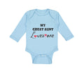 Long Sleeve Bodysuit Baby My Great Aunt Loves Me Boy & Girl Clothes Cotton