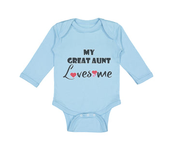 Long Sleeve Bodysuit Baby My Great Aunt Loves Me Boy & Girl Clothes Cotton