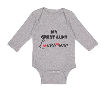 Long Sleeve Bodysuit Baby My Great Aunt Loves Me Boy & Girl Clothes Cotton