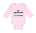 Long Sleeve Bodysuit Baby My Great Aunt Loves Me Boy & Girl Clothes Cotton