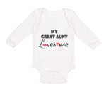 Long Sleeve Bodysuit Baby My Great Aunt Loves Me Boy & Girl Clothes Cotton