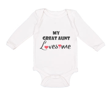 Long Sleeve Bodysuit Baby My Great Aunt Loves Me Boy & Girl Clothes Cotton