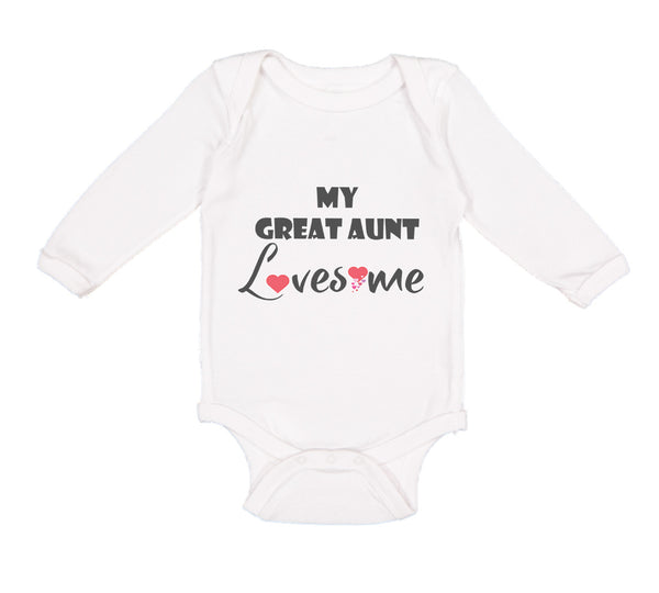 Long Sleeve Bodysuit Baby My Great Aunt Loves Me Boy & Girl Clothes Cotton