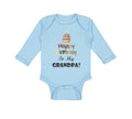 Long Sleeve Bodysuit Baby Happy Birthday to My Grandpa Grandfather Cotton