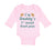 Long Sleeve Bodysuit Baby I'M Daddy's Round Draft Pick Dad Father's Cotton