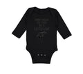 Long Sleeve Bodysuit Baby Keep Calm My Dad Is A Lineman Dad Father's Day Cotton