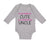 Long Sleeve Bodysuit Baby Think I'M Cute Should My Uncle Funny Style E Cotton